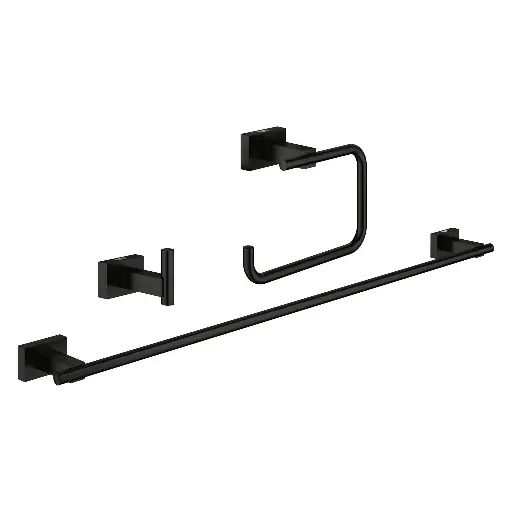 [GRO-407772431] Grohe 407772431 Essentials Cube 3-In-1 Accessory Set Matte Black