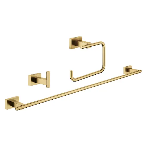 [GRO-40777GN1] Grohe 40777GN1 Essentials Cube 3-In-1 Accessory Set Brushed Cool Sunrise