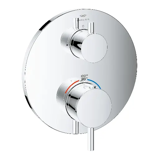 [GRO-24360000] Grohe 24360000 Atrio New Single Function 2-Handle Thermostatic Valve Trim StarLight Chrome