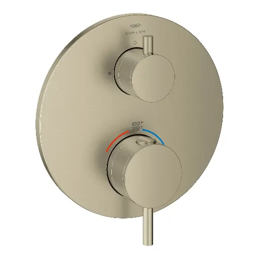 [GRO-24360EN0] Grohe 24360EN0 Atrio New Single Function 2-Handle Thermostatic Valve Trim Brushed Nickel