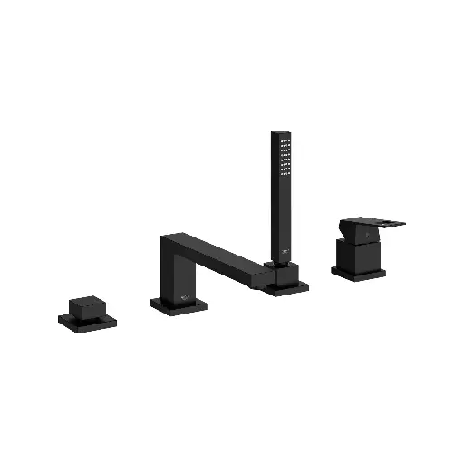 [GRO-198972431] Grohe 198972431 Eurocube 4-Hole Single Handle Deck Mount Roman Tub Faucet Matte Black
