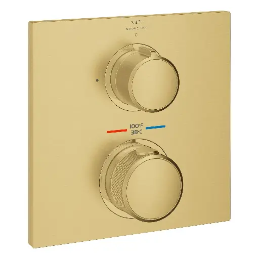 [GRO-29177GN1] Grohe 29177GN1 Allure New Single Function 2-Handle Thermostatic Valve Trim Brushed Cool Sunrise