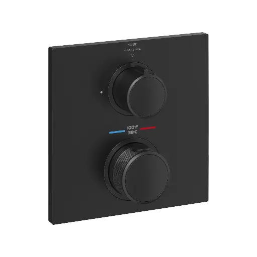 [GRO-291782431] Grohe 291782431 Allure New Dual Function 2-Handle Thermostatic Valve Trim Matte Black
