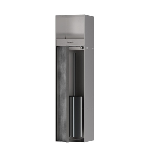 [HAN-56062800] Hansgrohe 56062800 Xtrastoris Rock Recessed Toilet Brush Holder Brushed Stainless Steel