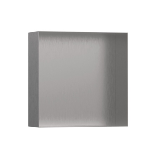 [HAN-56073800] Hansgrohe 56073800 Xtrastoris Minimalistic Wall Niche With Open Frame Brushed Stainless Steel
