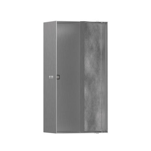 [HAN-56082800] Hansgrohe 56082800 Xtrastoris Rock Wall Niche With Tileable Door Brushed Stainless Steel