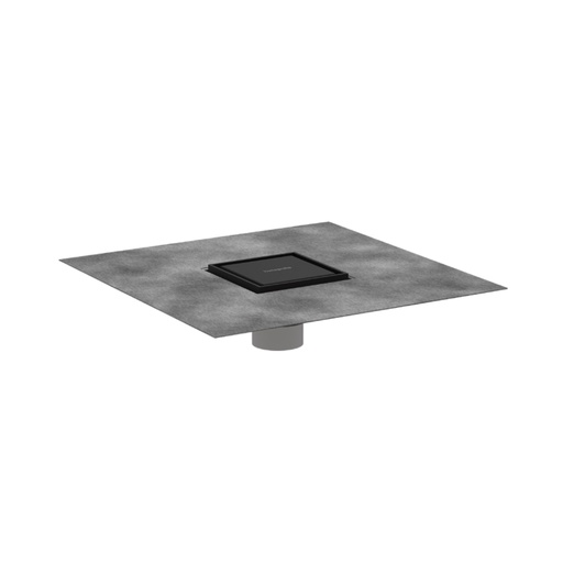 [HAN-56130671] Hansgrohe 56130671 Raindrain Brilliance Point Drain Set 4"X 4" Trim Matte Black