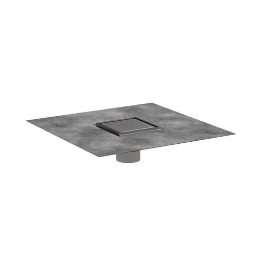[HAN-56130801] Hansgrohe 56130801 Raindrain Brilliance Point Drain Set 4"X 4" Trim Brushed Stainless Steel