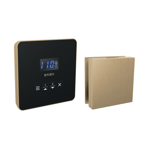 [BRI-8CH-250L-GL-L] Brizo 8CH-250L-GL-L Mystix Square Steam Control And Head Lumicoat Luxe Gold