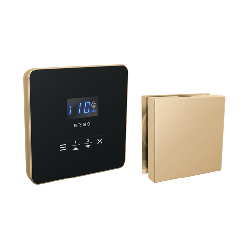 [BRI-8CH-250L-PG-L] Brizo 8CH-250L-PG-L Mystix Square Steam Control And Head Lumicoat Polished Gold