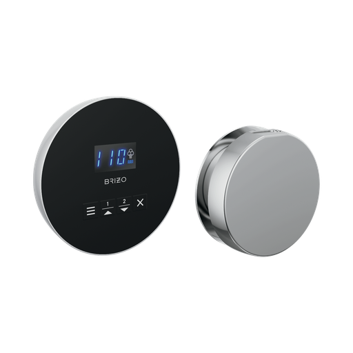 [BRI-8CH-250R-PC-L] Brizo 8CH-250R-PC-L Mystix Round Steam Control And Head Lumicoat Polished Chrome