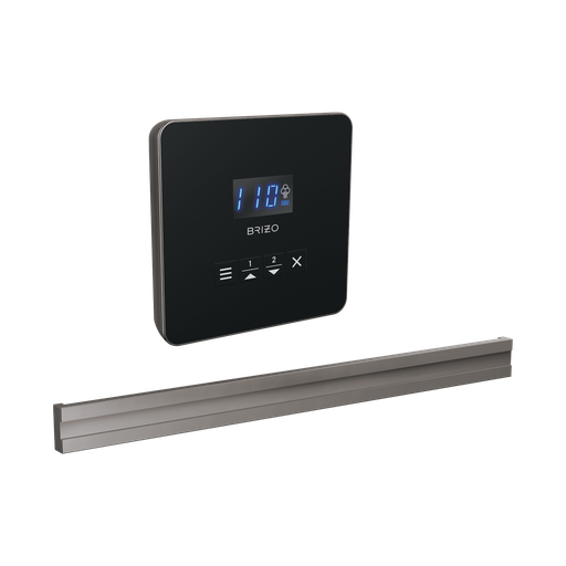 [BRI-8CB-250L-BNX-L] Brizo 8CB-250L-BNX-L Mystix Square Steam Control And Bilateral Head Lumicoat Black Onyx