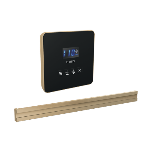 [BRI-8CB-250L-GL-L] Brizo 8CB-250L-GL-L Mystix Square Steam Control And Bilateral Head Lumicoat Luxe Gold