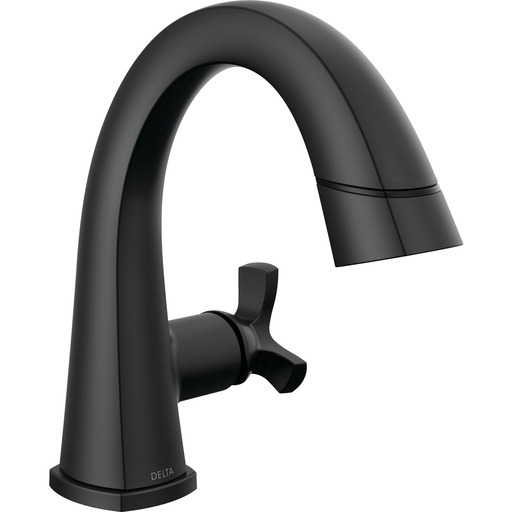 [DEL-5776-BLPD-DST] Delta 5776-BLPD-DST Stryke Single Handle Pull Down Bathroom Faucet Matte Black