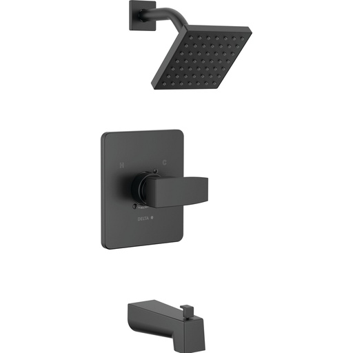 [DEL-T14467-BL-PP] Delta T14467-BL-PP Modern 14 Series Tub and Shower Trim Matte Black