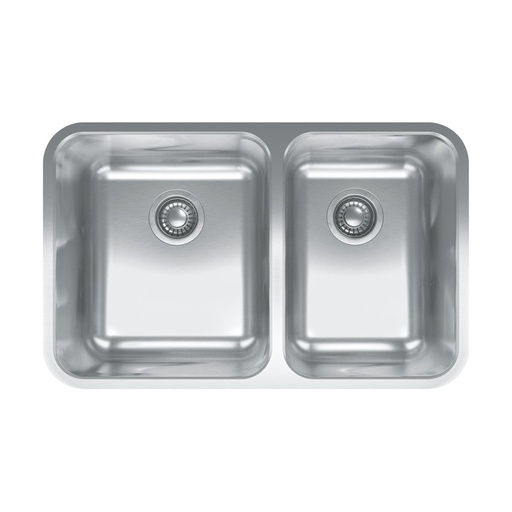 [FRA-GDX16028RH-CA] Franke GDX16028RH-CA Grande Undermount Double Bowl Kitchen Sink Stainless Steel