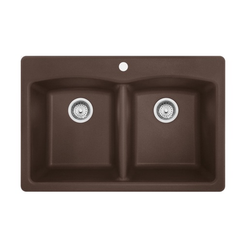 [FRA-EDDB33229-1-CA] Franke EDDB33229-1-CA Ellipse Granite Dual Mount Double Sink Espresso Mocha