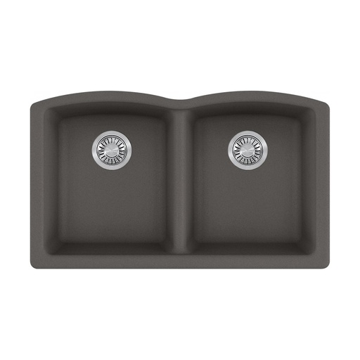 [FRA-EDSL33229-1-CA] Franke EDSL33229-1-CA Elipse Granite Double Bowl Kitchen Sink Slate Grey