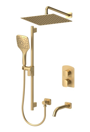 [TEN-DEPB33-501125-BG] Tenzo DEPB33-501125-BG Delano T-Box Kit 3 Functions Pres Bal Brushed Gold Finish