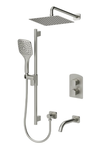 [TEN-DET33-501115-BN] Tenzo DET33-501115-BN Delano T-Box Kit 3 Functions Thermo Brushed Nickel Finish