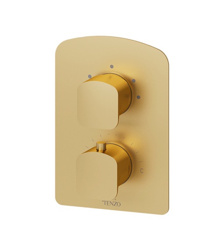 [TEN-DET33-BG] Tenzo DET33-BG Delano T-Box Valve 3 Functions Thermo Brushed Gold Finish