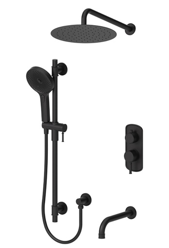 [TEN-ALYPB33-501125-MB] Tenzo ALYPB33-501125-MB Alyss T-Box Kit 3 Functions Pres Bal Matte Black Finish