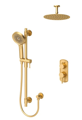 [TEN-ALYPB33-511315-BG] Tenzo ALYPB33-511315-BG Alyss T-Box Kit 3 Functions Pres Bal Brushed Gold Finish