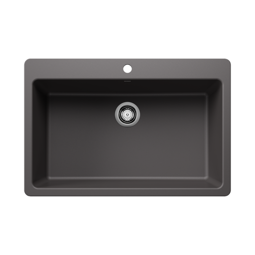 [BLA-403599] Blanco 403599 Liven 33 Super Single Silgranit Sink Cinder