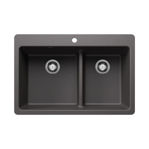 [BLA-403644] Blanco 403644 Liven 33 1.75 Low Divide Silgranit Sink Cinder