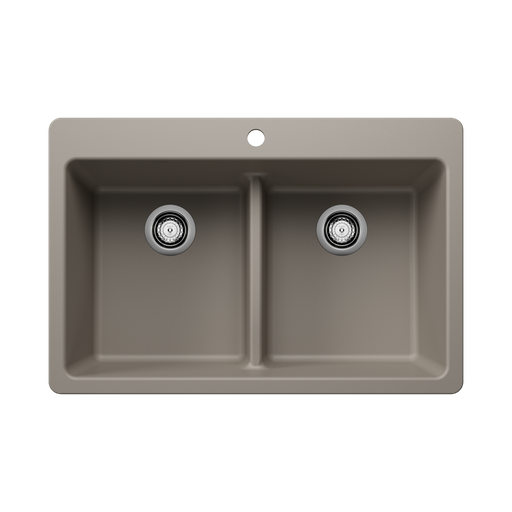 [BLA-403638] Blanco 403638 Liven 33 Equal Double Low Divide Sink Truffle