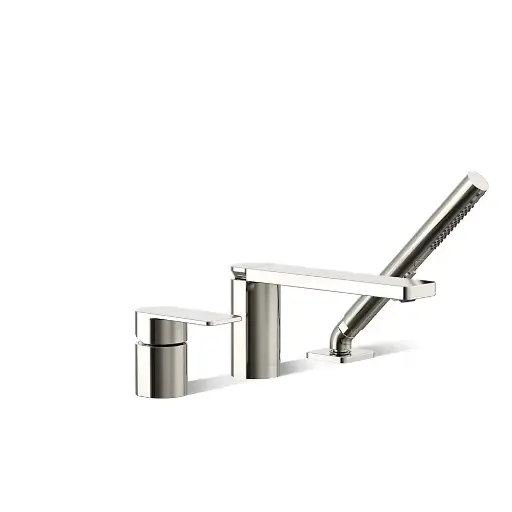 [KOH-23488-4-SN] Kohler 23488-4-SN Parallel Deck-Mount Bath Faucet With Handshower Vibrant Polished Nickel
