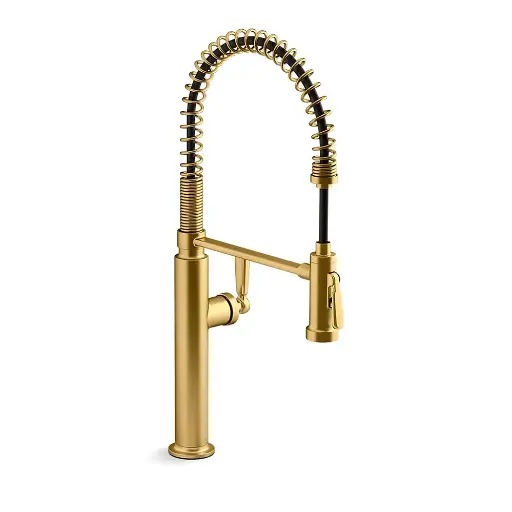[KOH-28360-2MB] Kohler 28360-2MB Edalyn Semi Professional Kitchen Sink Faucet Vibrant Brushed Moderne Brass