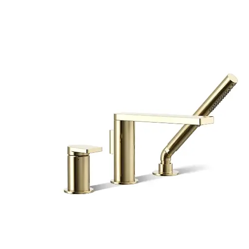 [KOH-73078-4-AF] Kohler 73078-4-AF Composed Deck Mount Faucet With Handshower Vibrant French Gold