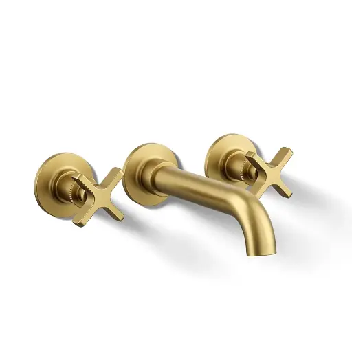 [KOH-T35910-3-2MB] Kohler T35910-3-2MB Castia Wall Mount Bath Filler Trim Vibrant Brushed Moderne Brass