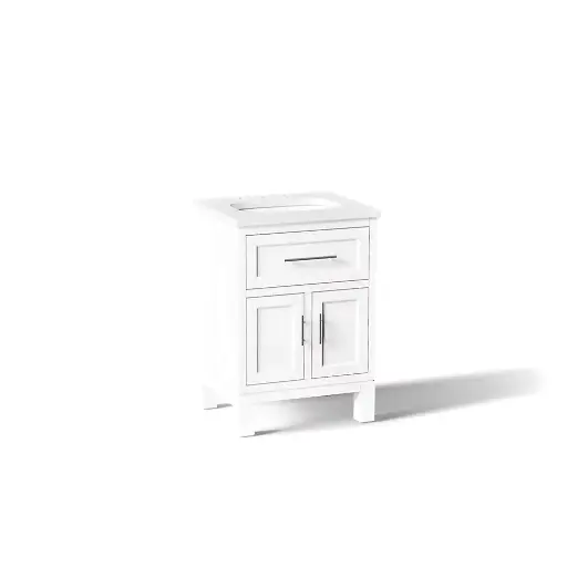 [KOH-28379-ASB-0] Kohler 28379-ASB-0 Quo 24" Vanity Cabinet With Sink Quartz Top White