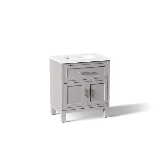 [KOH-28380-ASB-1WT] Kohler 28380-ASB-1WT Quo 30" Vanity With Sink And Quartz Top Mohair Grey