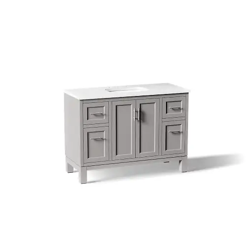 [KOH-28383-ASB-1WT] Kohler 28383-ASB-1WT Quo 48" Vanity With Sink And Quartz Top Mohair Grey