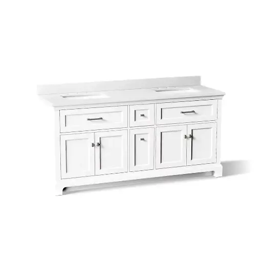 [KOH-29264-BD1-0] Kohler 29264-BD1-0 Charlemont 72" Vanity With Sinks And Quartz Top White