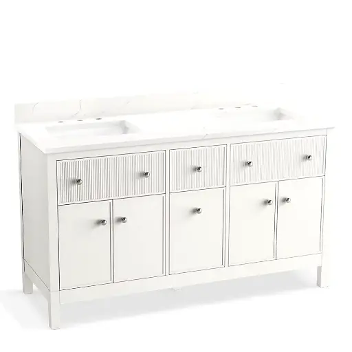 [KOH-35022-0] Kohler 35022-0 Malin 60" Bathroom Vanity Cabinet With Sink White