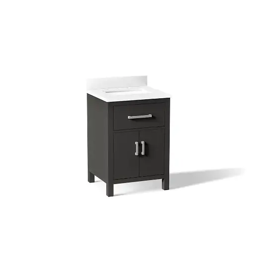 [KOH-40637-BD1-BWK] Kohler 40637-BD1-BWK Kresla 24" Vanity Cabinet With Sink Carbon Oak