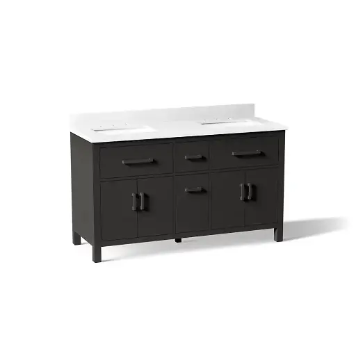 [KOH-40641-BD1-BWK] Kohler 40641-BD1-BWK Kresla 60" Bathroom Vanity Cabinet With Sink Carbon Oak