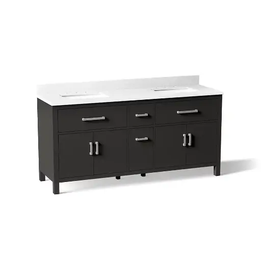 [KOH-40642-BD1-BWK] Kohler 40642-BD1-BWK Kresla 72" Bathroom Vanity Cabinet With Sink Carbon Oak