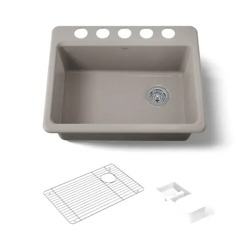 [KOH-8668-5UA2-TRF] Kohler 8668-5UA2-TRF Riverby 27" Undermount Workstation Sink Truffle