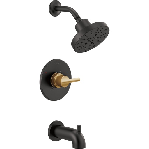 [DEL-144749-GZ] Delta 144749-GZ Nicoli Monitor 14 Series Tub and Shower Matte Black Champagne Bronze