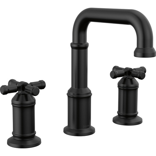[DEL-3587-BL-DST] Delta 3587-BL-DST Two Handle Widespread Bathroom Faucet Matte Black