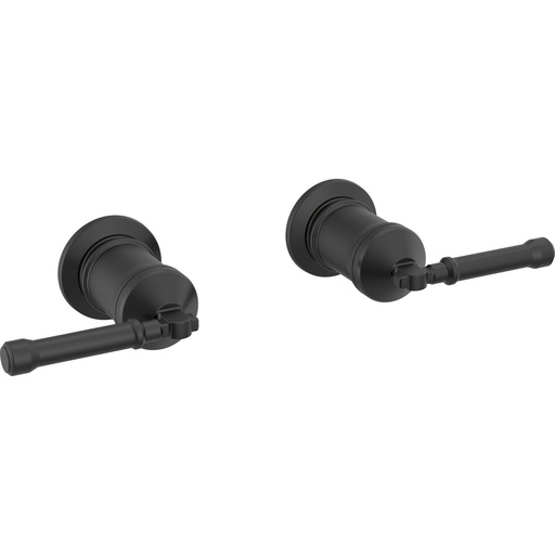 [DEL-H583BL] Delta H583BL Wall Mount Tub Filler Lever Handle Kit Matte Black