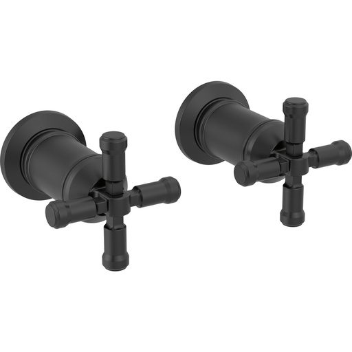 [DEL-H586BL] Delta H586BL Broderick Wall Mount Bathroom Faucet Handle Kit Matte Black