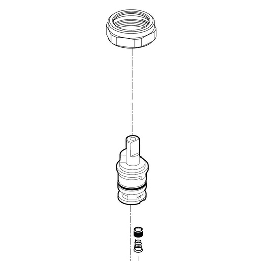 [DEL-RP71233] Delta RP71233 Dennison Bonnet And Cartridge Assembly Chrome