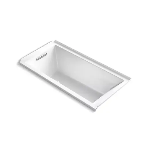 [KOH-1121-LW-0] Kohler 1121-LW-0 Underscore 60" x 30" Alcove Bath With Heated Surface Left Drain White