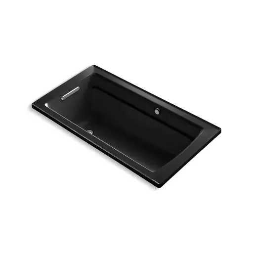 [KOH-1122-GH-7] Kohler 1122-GH-7 Archer 60" x 32" Drop-in Heated Bubble Massage Air Bath Black